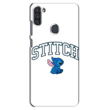 Чохол з принтом Стіч на Samsung Galaxy M11 (Стіч лого)
