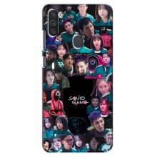 Чохол Гра в кальмара для Samsung Galaxy M11 – Колаж гра кальмара