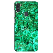 Мраморный чехол на Samsung Galaxy M11 (VPrint) (Салатный Мрамор)
