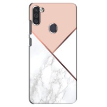 Мраморный чехол на Samsung Galaxy M11 (VPrint) (Тройной мрамор)