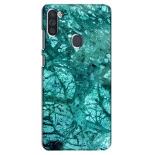 Мраморный чехол на Samsung Galaxy M11 (VPrint) (Зеленый мрамор)
