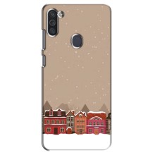 Новорічні, Святкові Чохли для Samsung Galaxy M11 - 2024 год (Зимове місто)