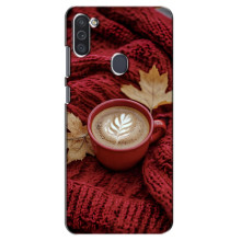 Чохол з унікальним дизайном 'Осінь з кавою' для Samsung Galaxy M11 – Кава на ковдрі