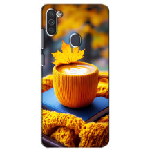 Чохол з унікальним дизайном 'Осінь з кавою' для Samsung Galaxy M11 – Кава з жовтим
