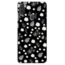 Чохли з тематикою "КВІТИ" на Samsung Galaxy M11 (цвітіння на чорному)