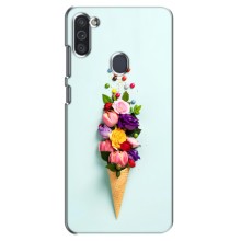 Чохли з тематикою "КВІТИ" на Samsung Galaxy M11 (Квітка-морозиво)