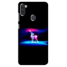 Силіконовий бампер з картинкою звірів для Samsung Galaxy M11 (Яскравий олень)