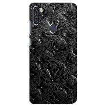 Текстурный Чехол Louis Vuitton для Самсунг Галакси М11 (Черный ЛВ)