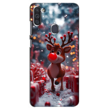 Яскравий чохол для Samsung Galaxy M11 з Зимові Оленята – Олень серед подарунків