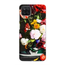 Брендновые Чехлы для Samsung Galaxy M12 - (PREMIUMPrint) (Nike цветы)