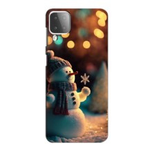 Чехлы на Новый Год Samsung Galaxy M12 – Снеговик праздничный