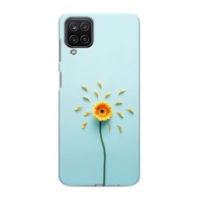 Чехлы с Цветами для Samsung Galaxy M12 (VPrint) (Желтый цветок)