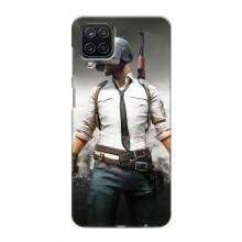 Силиконовый чехол с картинкой "Герой Pubg" на Samsung Galaxy M12 – Пабг