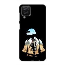 Силиконовый чехол с картинкой "Герой Pubg" на Samsung Galaxy M12 – Пубг мен