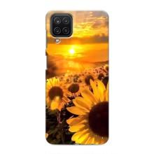 Чехол с Цветами для Samsung Galaxy M12 (поле подсолнухов)