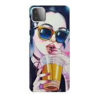 Чехол с картинкой Модные Девчонки Samsung Galaxy M12 – Девушка с коктейлем