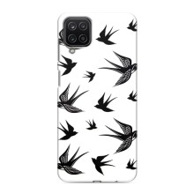 Чехол с птицами на Samsung Galaxy M12 (VPrint) (Ласточки)