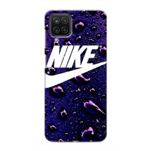 Чехол с логотипом Найк на Samsung Galaxy M12 – Найк на фиолетовом