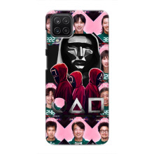 Чохол Гра в кальмара для Samsung Galaxy M12 – Персонажі гри кальмара