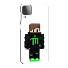Чохли для Samsung Galaxy M12 (Персонажі МайнКрафт) (Зелений хлопчик)
