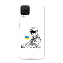 Защитные чехлы (Призрак Киева) для Samsung Galaxy M12 (AlphaPrint) (Летчик Киева)