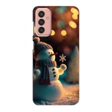 Чехлы на Новый Год Samsung Galaxy M13 – Снеговик праздничный