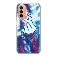 Чехол с принтом для Samsung Galaxy M13 (AlphaPrint - Знак сердечка)