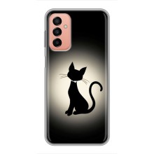 Чохол з принтом для Samsung Galaxy M13 (AlphaPrint) Модні коти (Силует котика)