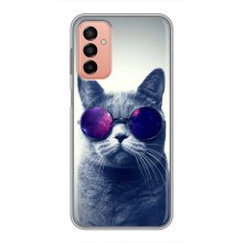 Чохол з принтом для Samsung Galaxy M13 (AlphaPrint) Модні коти (Стильний кіт)