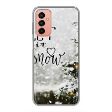 Новогодние, Праздничные Чехлы для Samsung Galaxy M13 - 2024 год (Let it snow)