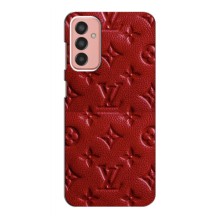 Текстурный Чехол Louis Vuitton для Самсунг Галакси М13 (Красный ЛВ)