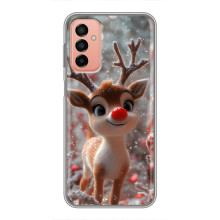 Яркий чехол для Samsung Galaxy M13 с Зимними Оленятами