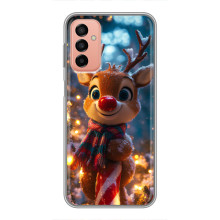 Яскравий чохол для Samsung Galaxy M13 з Зимові Оленята (Олень з шарфом)