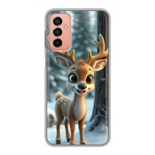 Яскравий чохол для Samsung Galaxy M13 з Зимові Оленята (Оленятко в лісі)