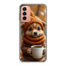Друкований чохол 'Звірята з кавою' для Samsung Galaxy M13 – Песик з кавою