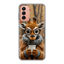 Друкований чохол 'Звірята з кавою' для Samsung Galaxy M13 – Жираф з кавою