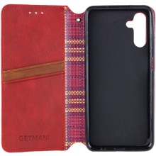Кожаный чехол книжка GETMAN Cubic (PU) для Samsung Galaxy M14 5G – Красный