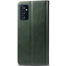 Кожаный чехол книжка GETMAN Gallant (PU) для Samsung Galaxy M14 5G – Зеленый