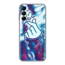 Чехол с принтом для Samsung Galaxy M14 (M146) (AlphaPrint - Знак сердечка) – Радужное сердце