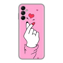 Чехол с принтом для Samsung Galaxy M14 (M146) (AlphaPrint - Знак сердечка) – Знак Love