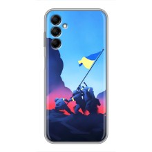 Чехол с украинским воином на Samsung Galaxy M14 (M146) – Украинский прапор