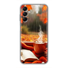 Чехол с уникальным дизайном «Осень с кофе» для Samsung Galaxy M14 (M146) – Кофе и дождь
