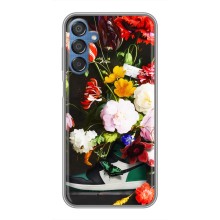 Брендновые Чехлы для Samsung Galaxy M15 (M156) - (PREMIUMPrint) (Nike цветы)