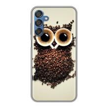 Чехлы с принтом СОВЫ для Samsung Galaxy M15 (M156) – Сова с зерен кофе