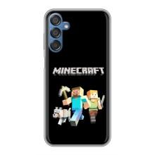 Чехол Майнкрафт на Samsung Galaxy M15 (M156) (AlphaPrint) Minecraft (герои Minecraft)