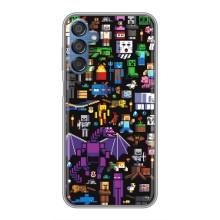 Чехол майнкрафт для Samsung Galaxy M15 (M156) – Все персонажи