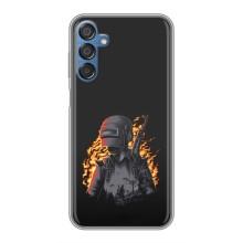 Силиконовый чехол с картинкой "Герой Pubg" на Samsung Galaxy M15 (M156) – В огне