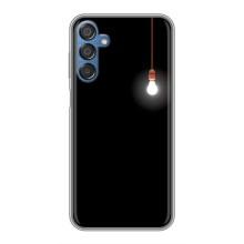 Чехол с картинками на черном фоне для Samsung Galaxy M15 (M156) – Лампочка