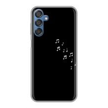 Чехол с картинками на черном фоне для Samsung Galaxy M15 (M156) – Ноты