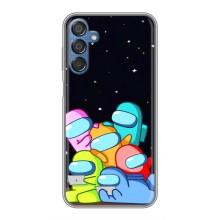 Чехол Амонг Ас для Samsung Galaxy M15 (M156) (AlphaPrint) (Скины в космосе)